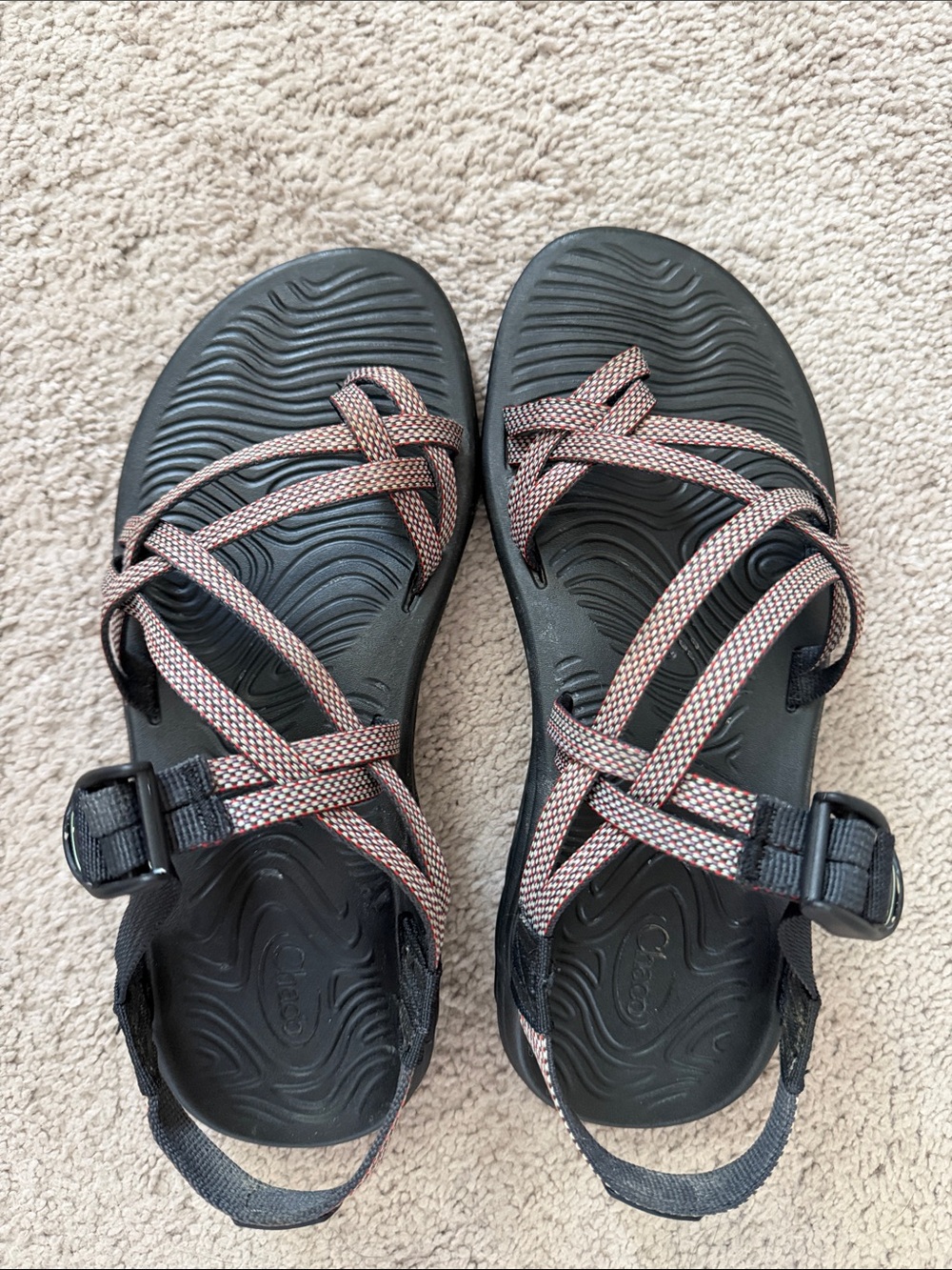 Chaco Women's Z/Cloud Strappy Sandal in Pink/Black